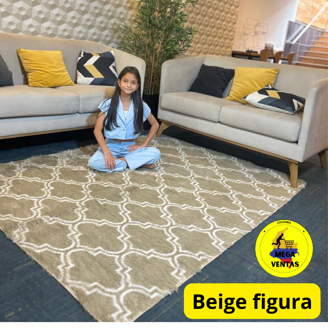alfombra peluda 1.50 x 2mt