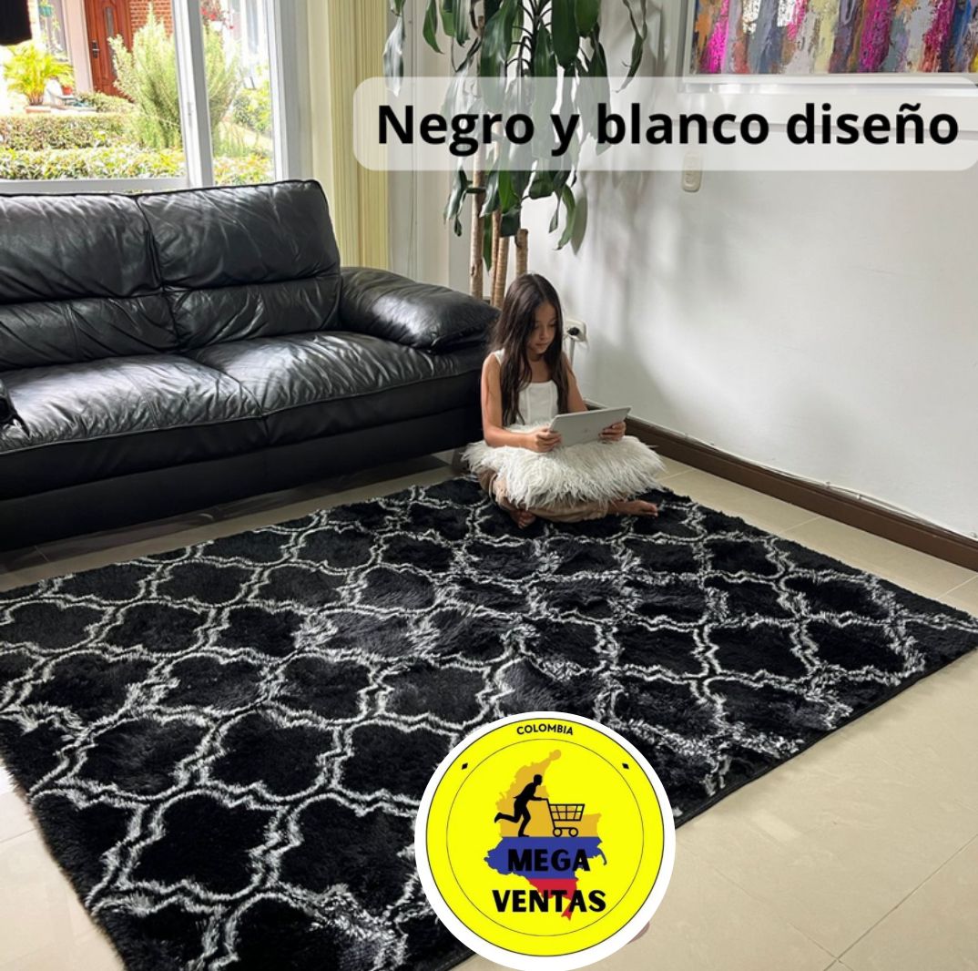 alfombra peluda 1.50 x 2mt