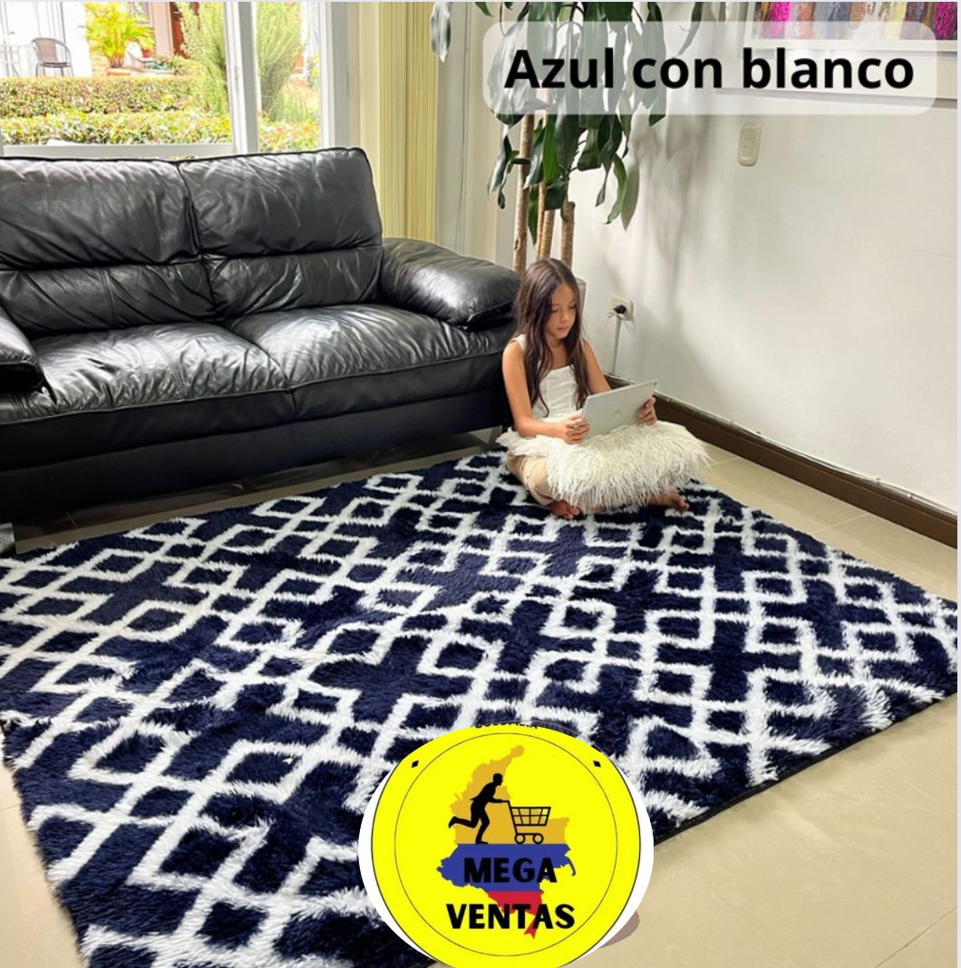 alfombra peluda 1.50 x 2mt