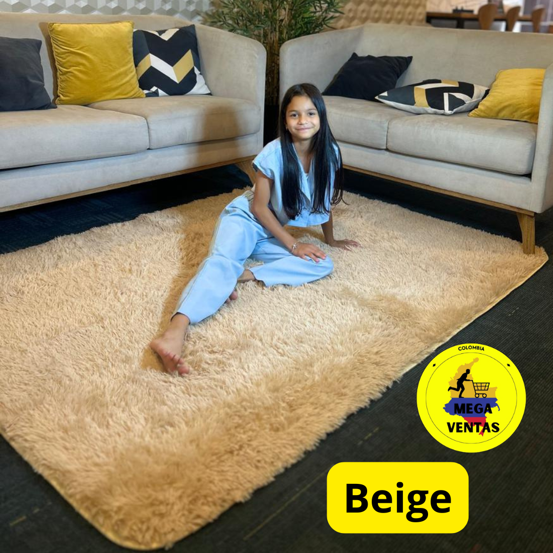 alfombra peluda 1.50 x 2mt