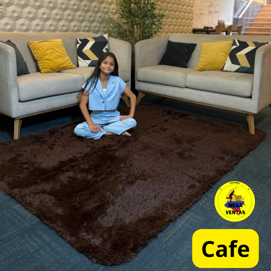 alfombra peluda 1.50 x 2mt