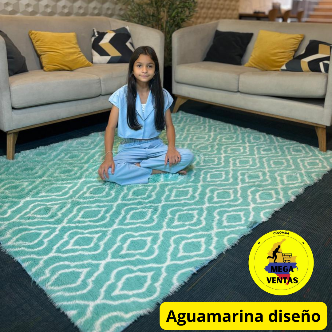 alfombra peluda 1.50 x 2mt