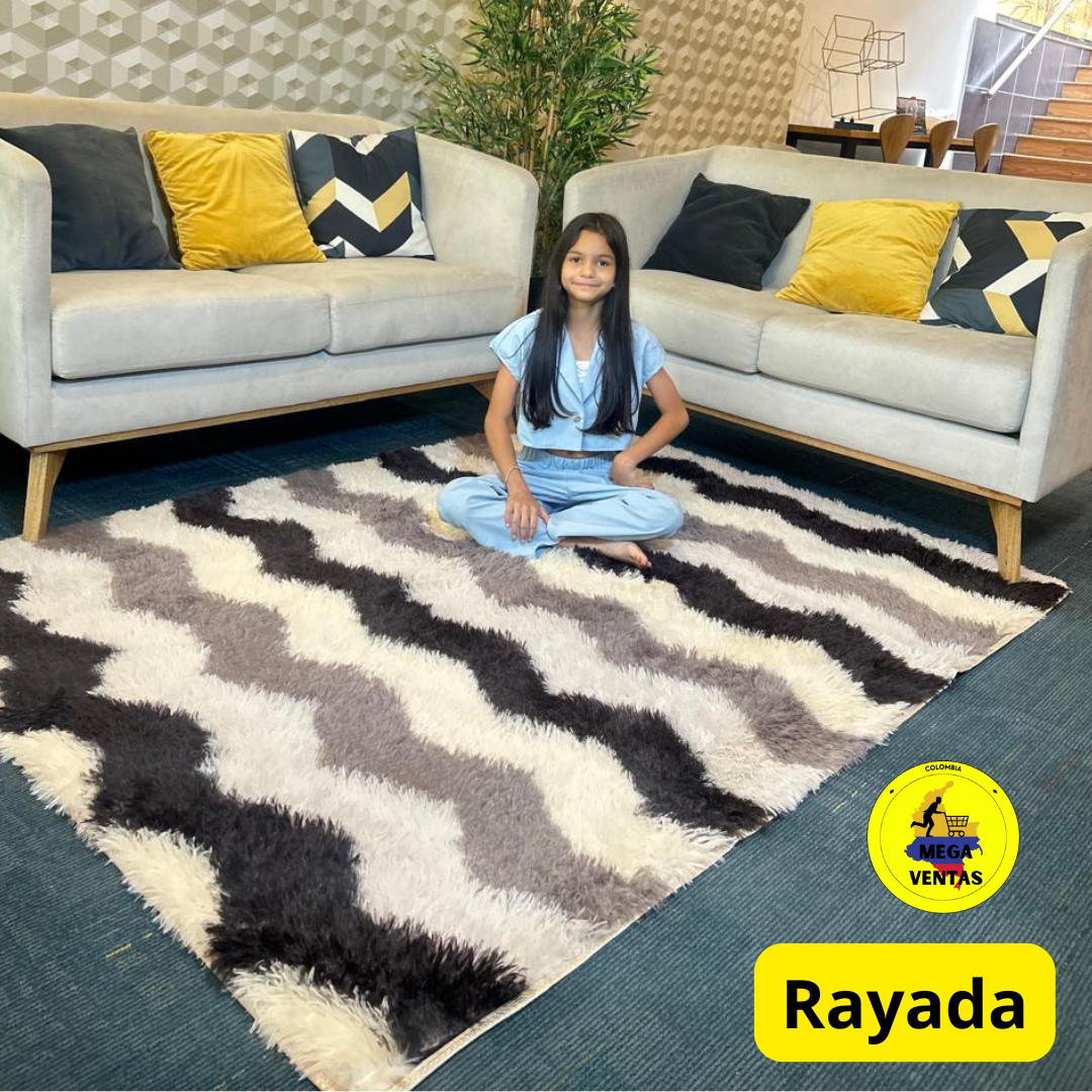 alfombra peluda 1.50 x 2mt